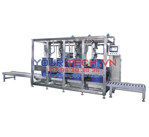 Máy chiết rót, đóng gói chất lỏng chủ yếu được sử dụng trong các ngành công nghiệp như Sơn, Mực In, …. phù hợp cho việc đóng gói và đóng nắp tự động với nhiều dung tích khác nhau 1-5L, 10 – 20L, 50L, 100L, 200L,…