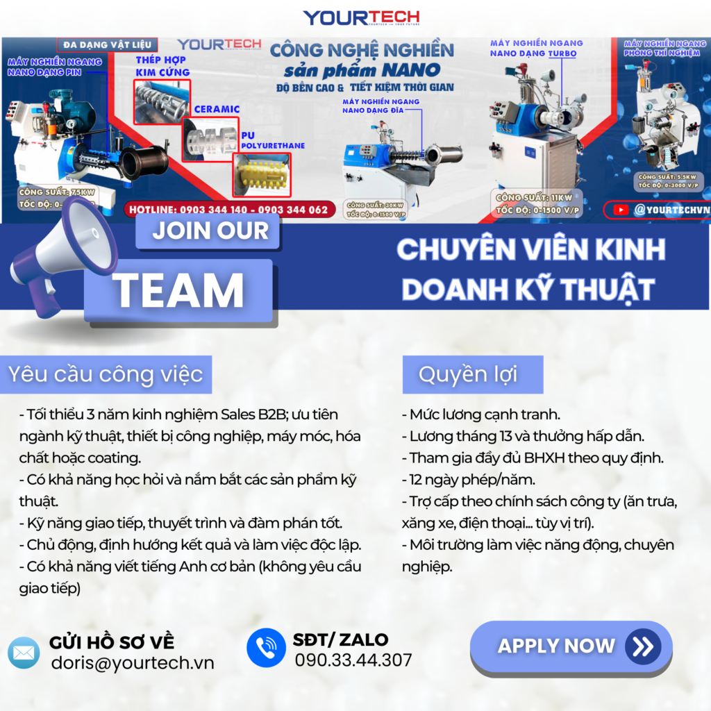 YOURTECH TUYỂN DỤNG CHUYÊN VIÊN KINH DOANH KỸ THUẬT