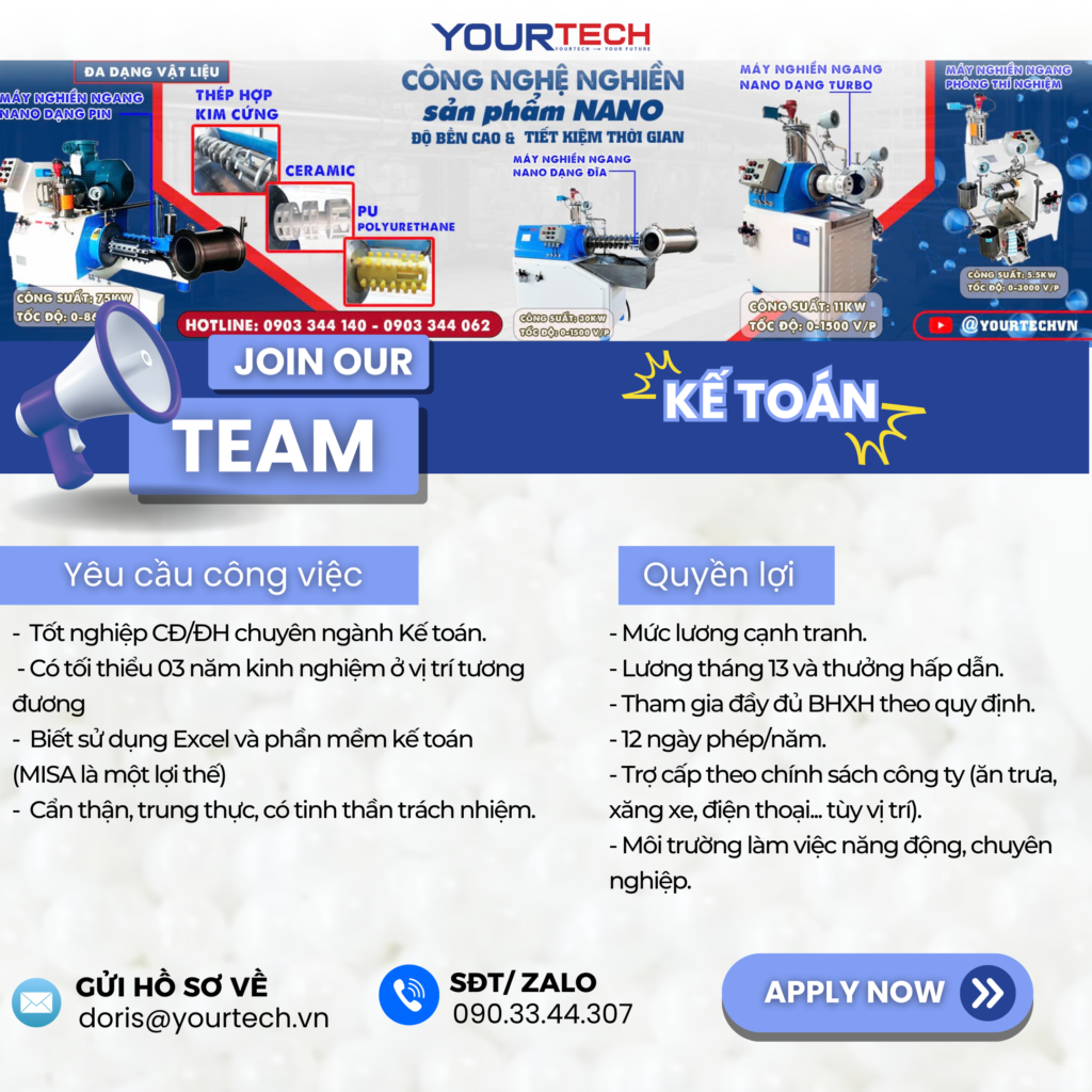Tuyển dụng: Nhân viên KẾ TOÁN